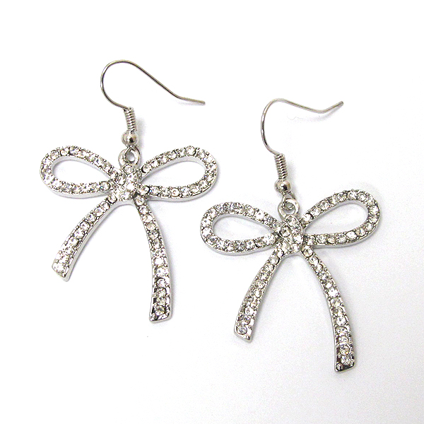 Crystal bow earring