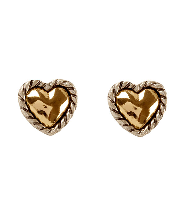 Metal heart earring