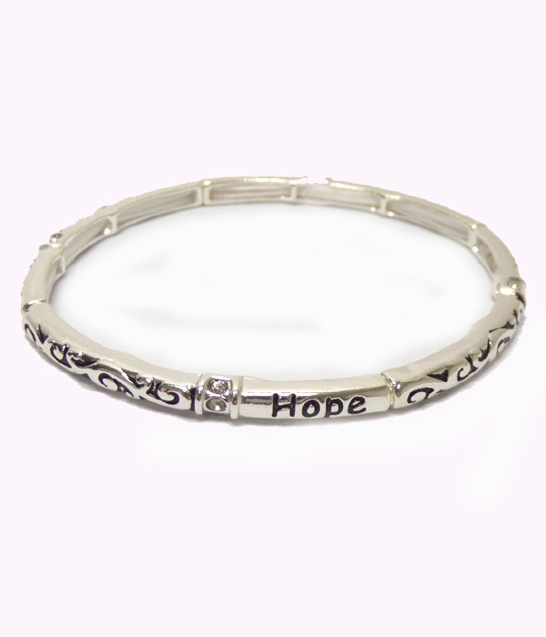Hope thin metal bracelet