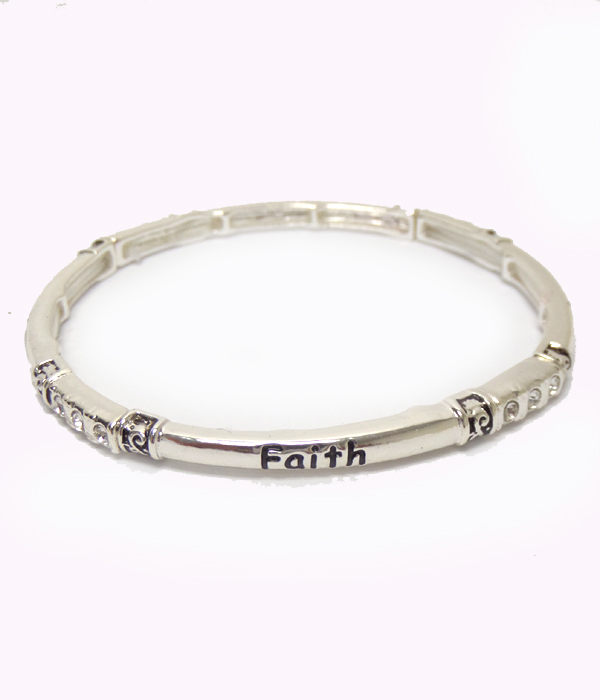 Faith  thin metal bracelet 
