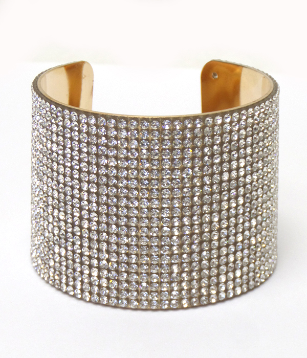 Rhinetone metal cuff bracelets