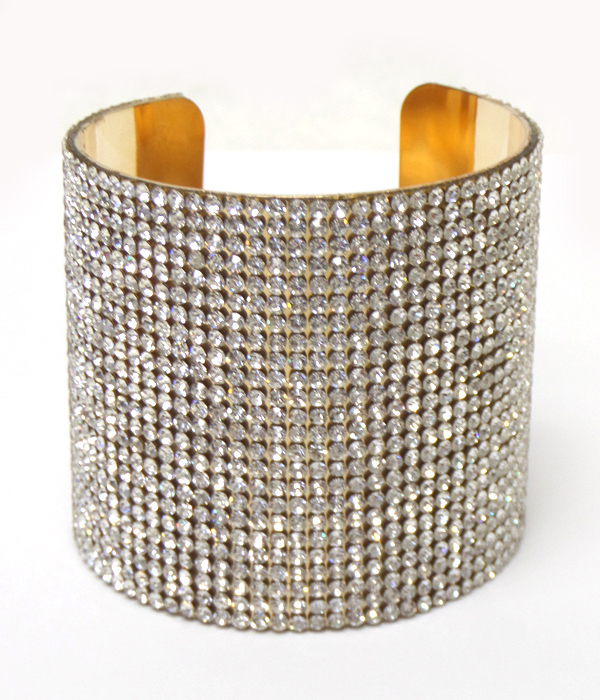 Rhinetone metal cuff bracelets