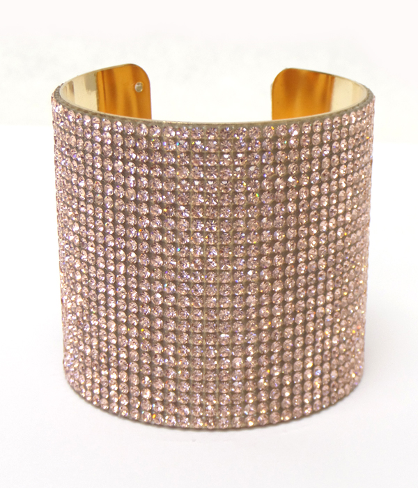 Rhinetone metal cuff bracelets
