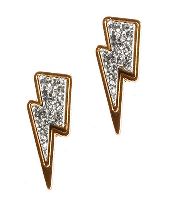 Druzy thunder earring