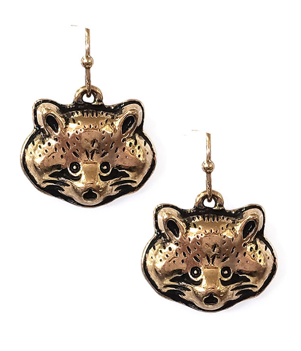 WILD LIFE THEME EARRING - RACOON