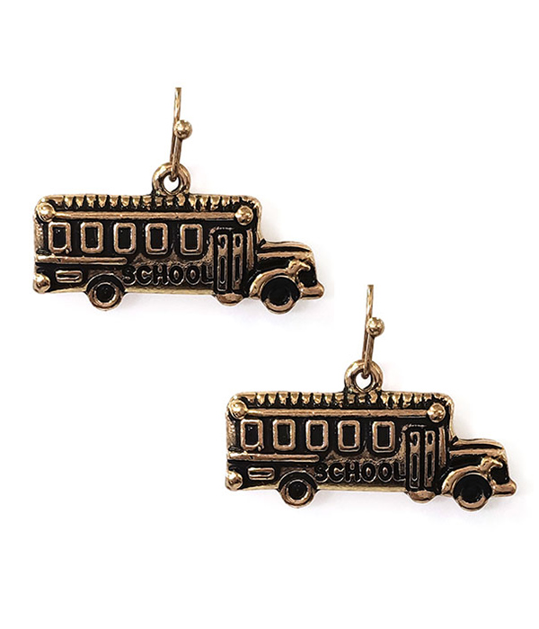 SCHOOL THEME EARRING - SCHOOL BUS