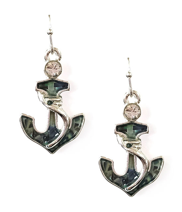 SEALIFE THEME ABALONE ANCHOR EARRING