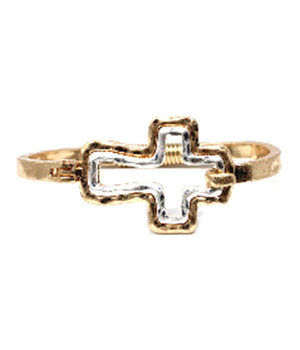 Cross bangle bracelet