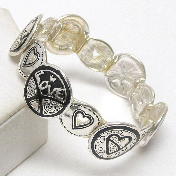 Inspiration message stretch bracelet - love