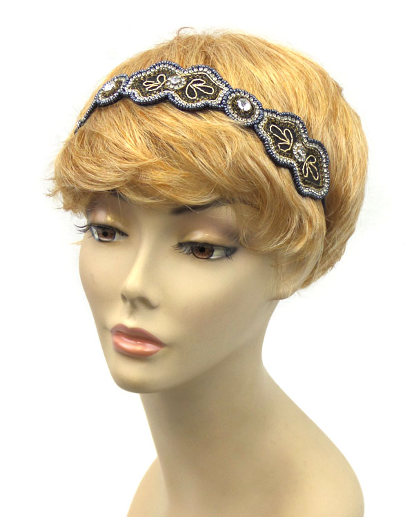 Multi bead hand made hairband