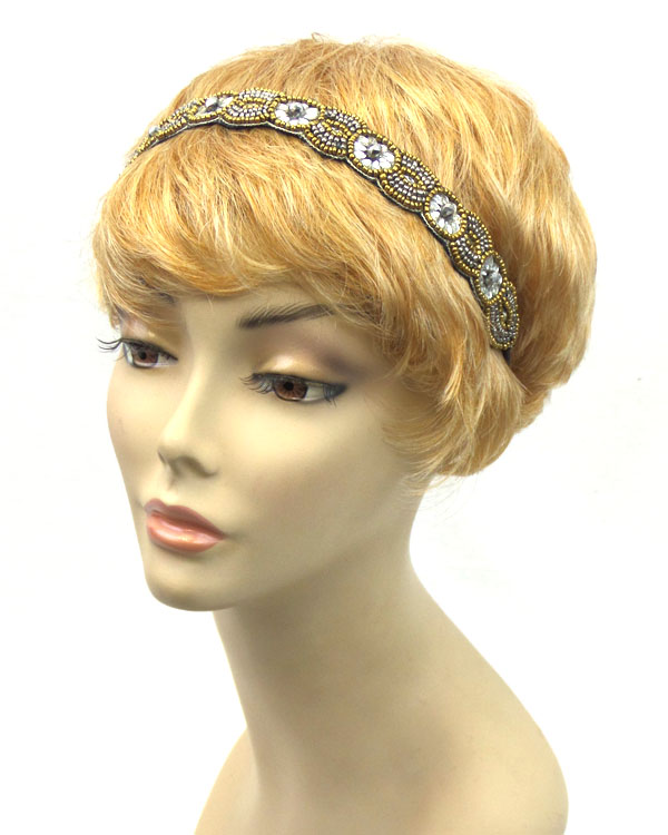 Seed bead patttern handmade headband