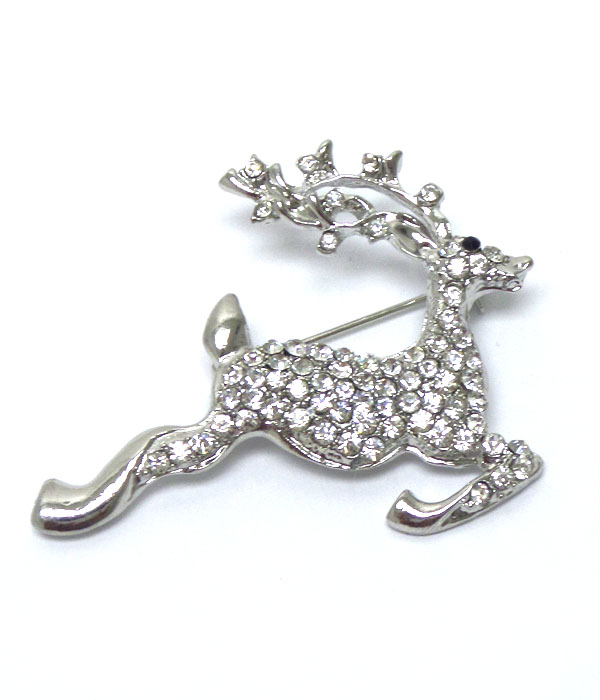 Jumping reindeeer pin
