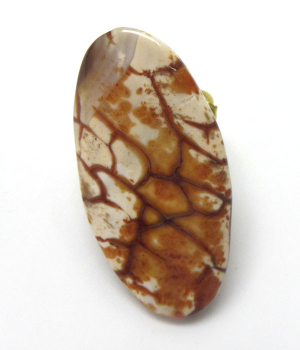 Quartz stone handmade bourbon style wire ring