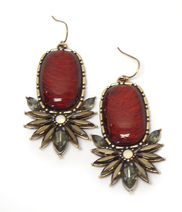 Fall vintage stone earring