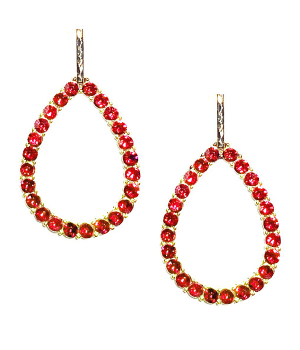 Crystal teardrop earring