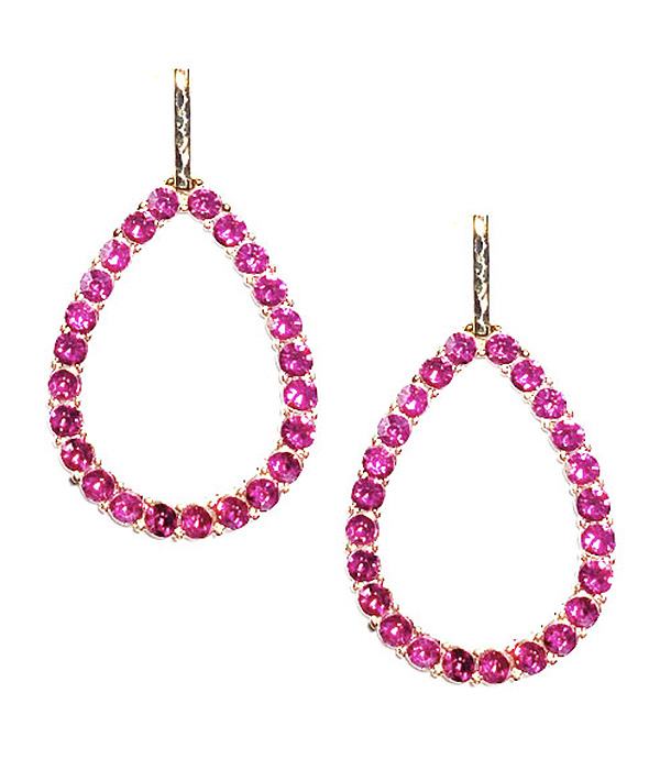 Crystal teardrop earring