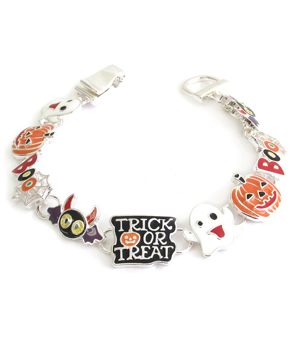 HALLOWEEN THEME MAGNETIC BRACELET - TRICK OR TREAT