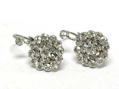 Crystal deco flower shape earring