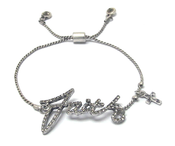 Crystal message bracelet