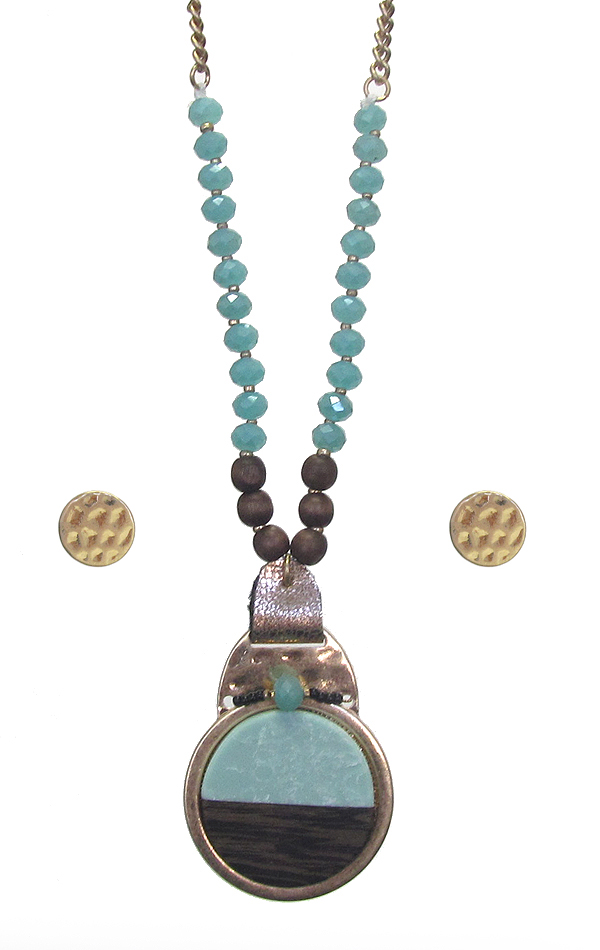 DISC PENDANT NECKLACE SET