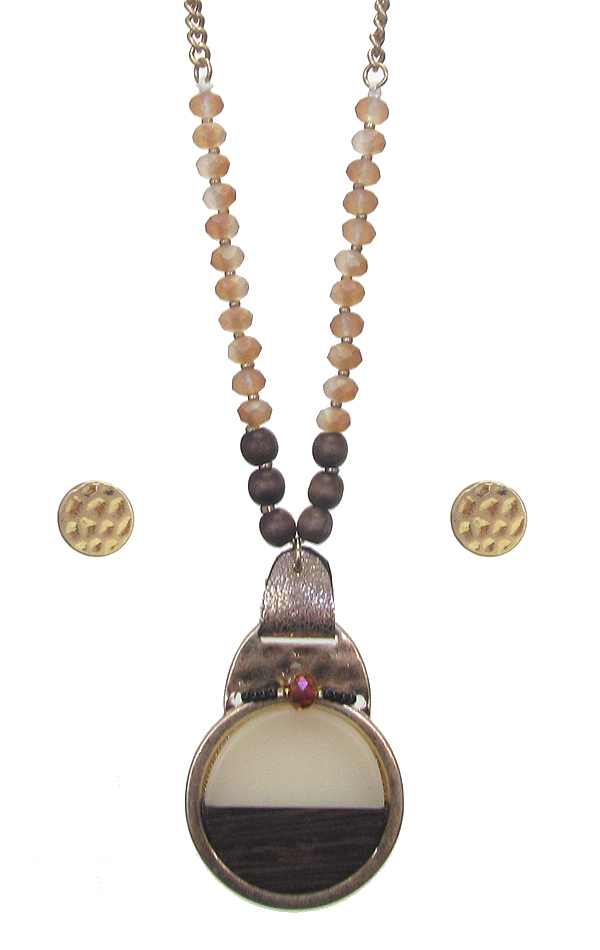 DISC PENDANT NECKLACE SET