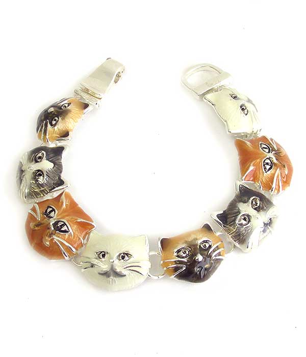 Pet lovers theme magnetic bracelet - cat
