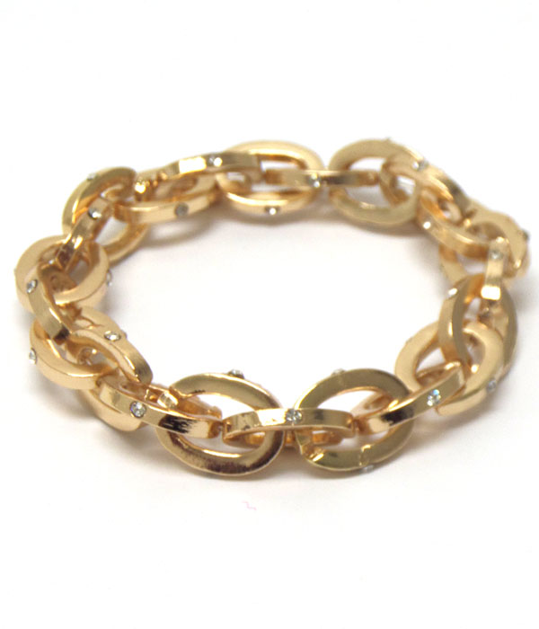 Metal link stretch bracelet 