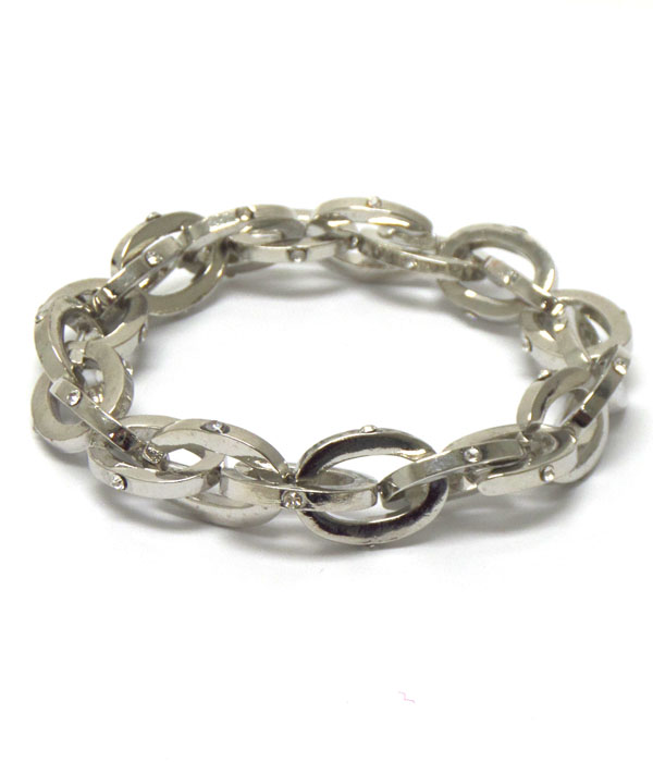 Metal link stretch bracelet 