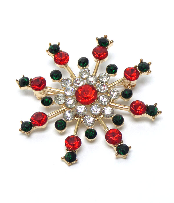 Christmas theme large snowflake pin