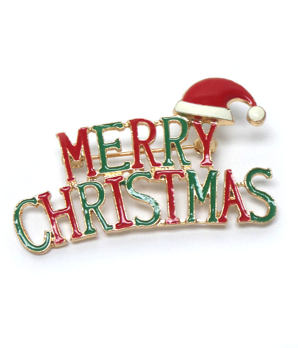 Christmas theme santa hat pin