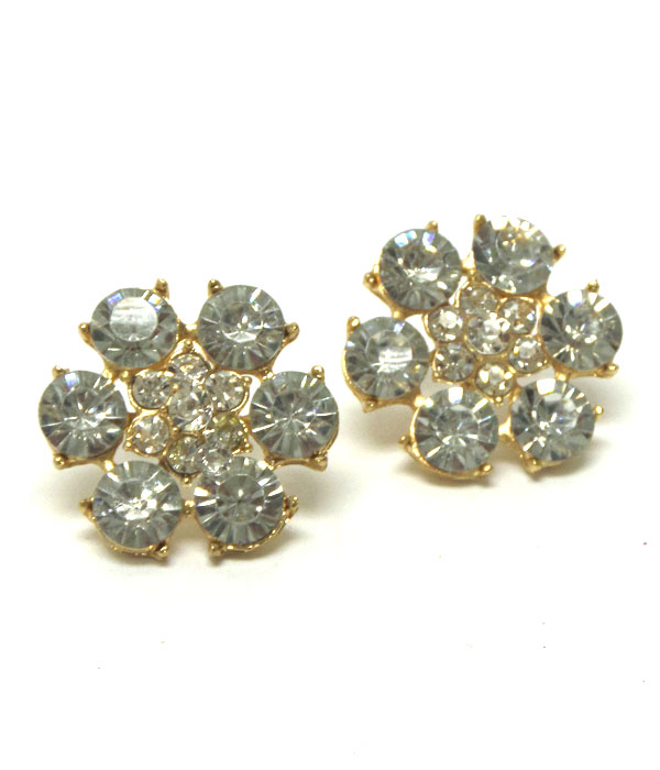 Flower crystal earrings 