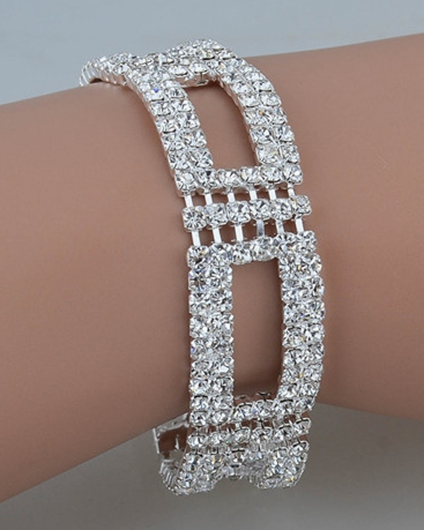 Rhinestone watch band bracelet