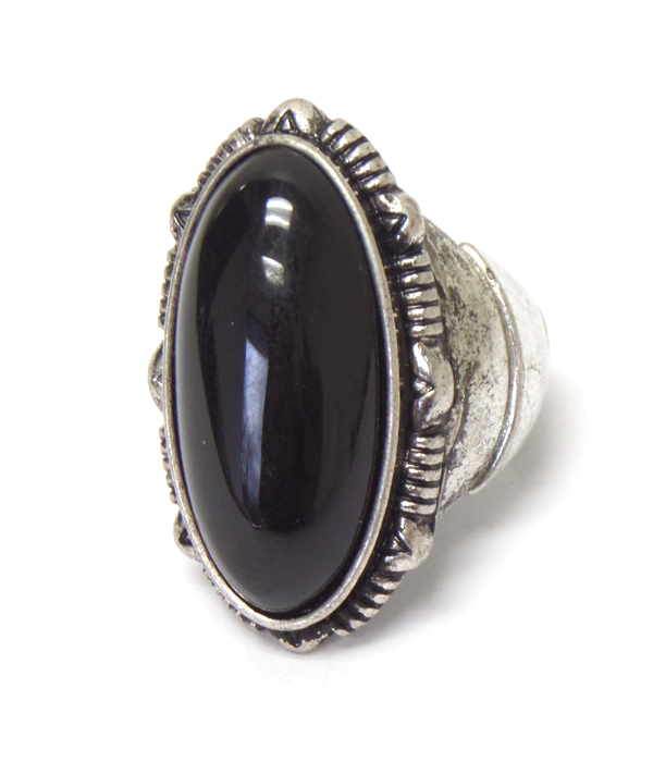 Vintage formica stone stretch ring