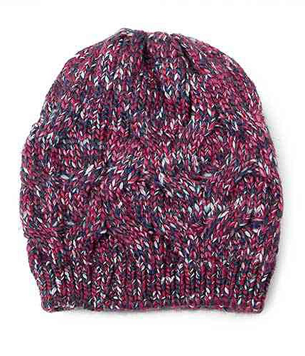 Multi color knit beanie - 100% acrylic