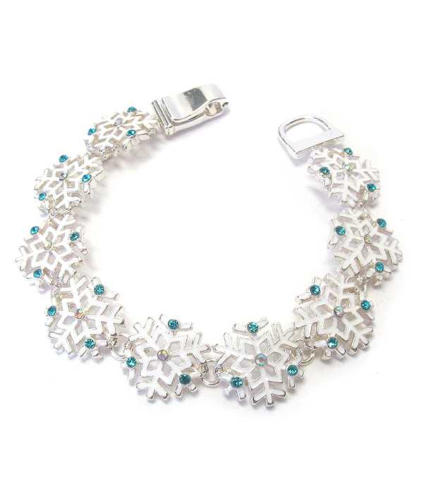 SNOW FLAKE LINK MAGNETIC BRACELET