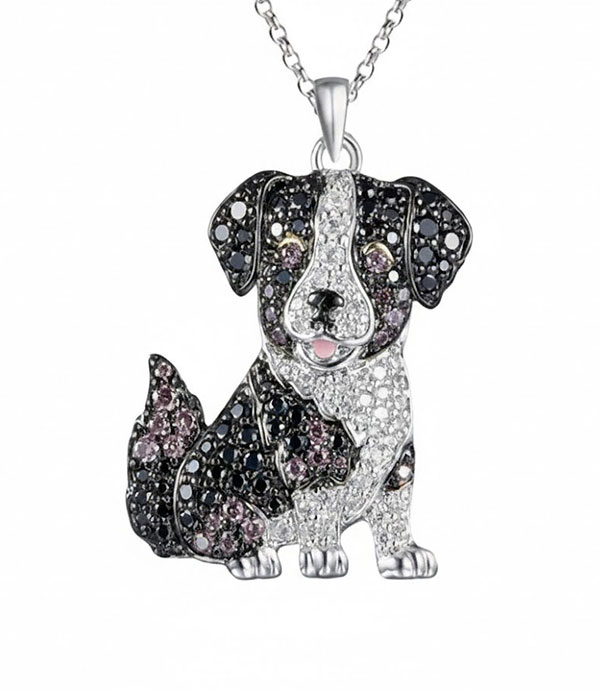 Border collie dog necklace