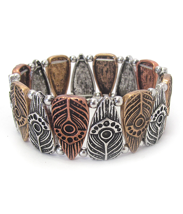 METAL FEATHER STRETCH BRACELET