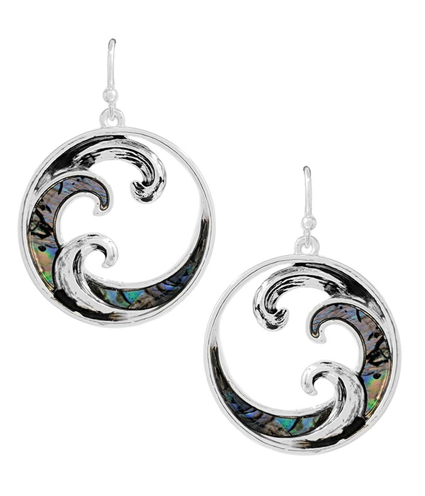 ABALONE WAVE EARRING