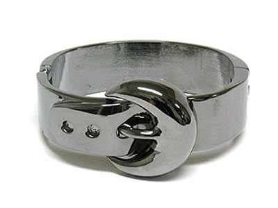 Belt shape metal cuff bangle bracelet