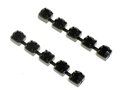 Five epoxy stone drop stud earring