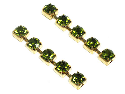 Five epoxy stone drop stud earring