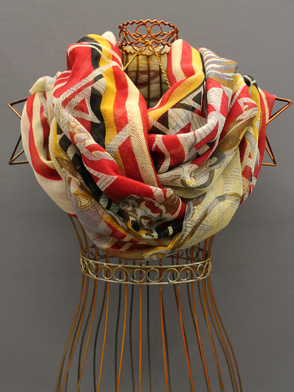 Border ropes and flowers polyestere infinity scarf