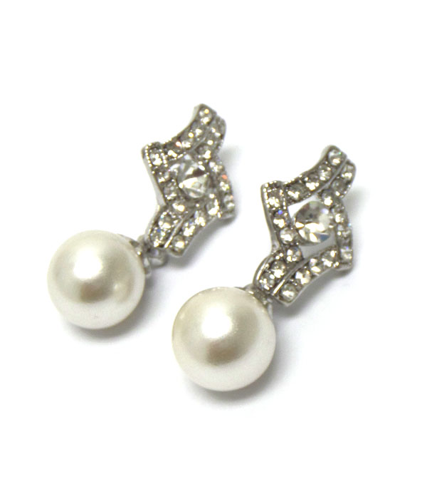 Pearl dangle hook earring