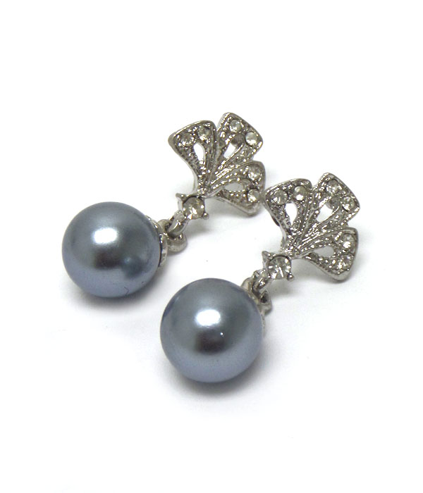 Pearl dangle hook earring