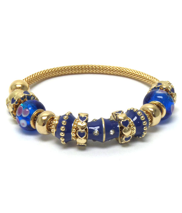 Hearts multi beads bracelet 