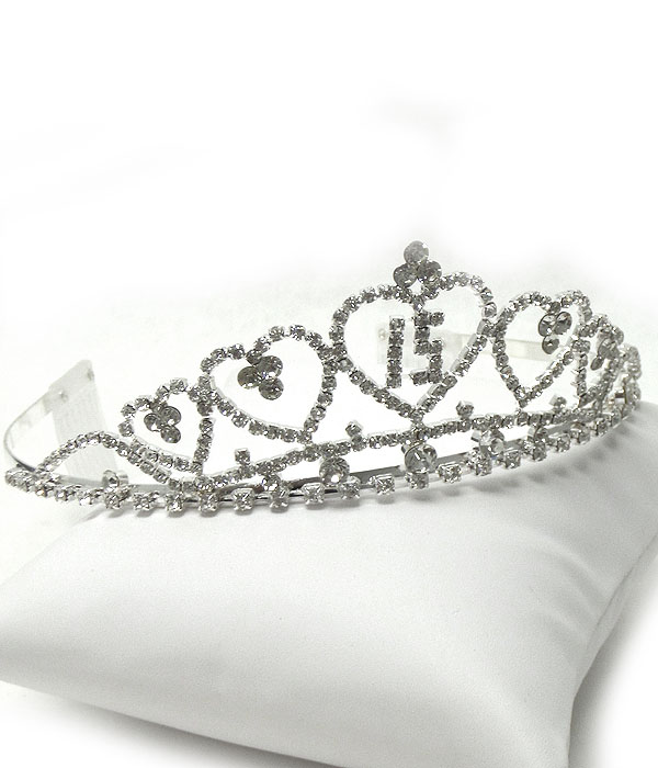 Rhinestones tiara comb