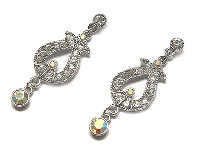 Crystal drop earring
