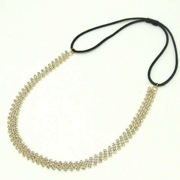 Rhinestone stretch hairband