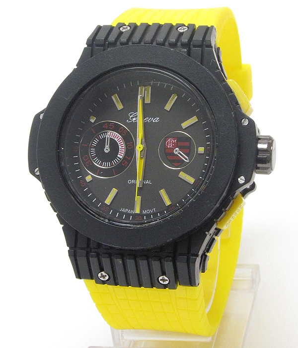 Designer style rubber band sport watch