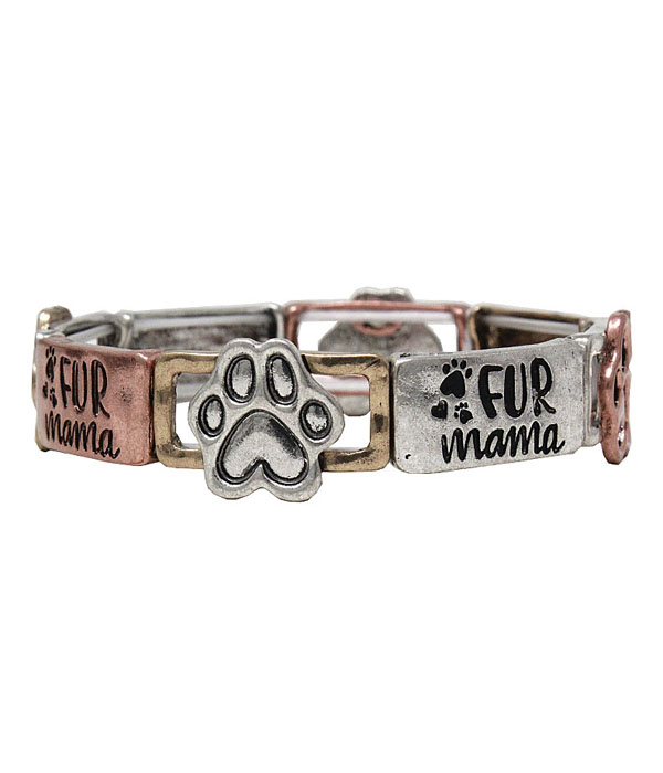 MAMA BEAR THEME STRETCH BRACELET